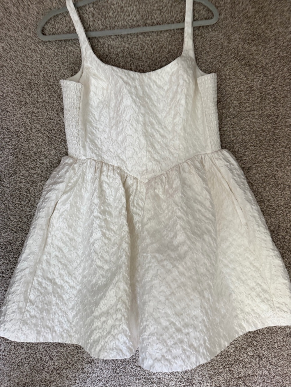 Amanda Uprichard White Textured Formal Dress